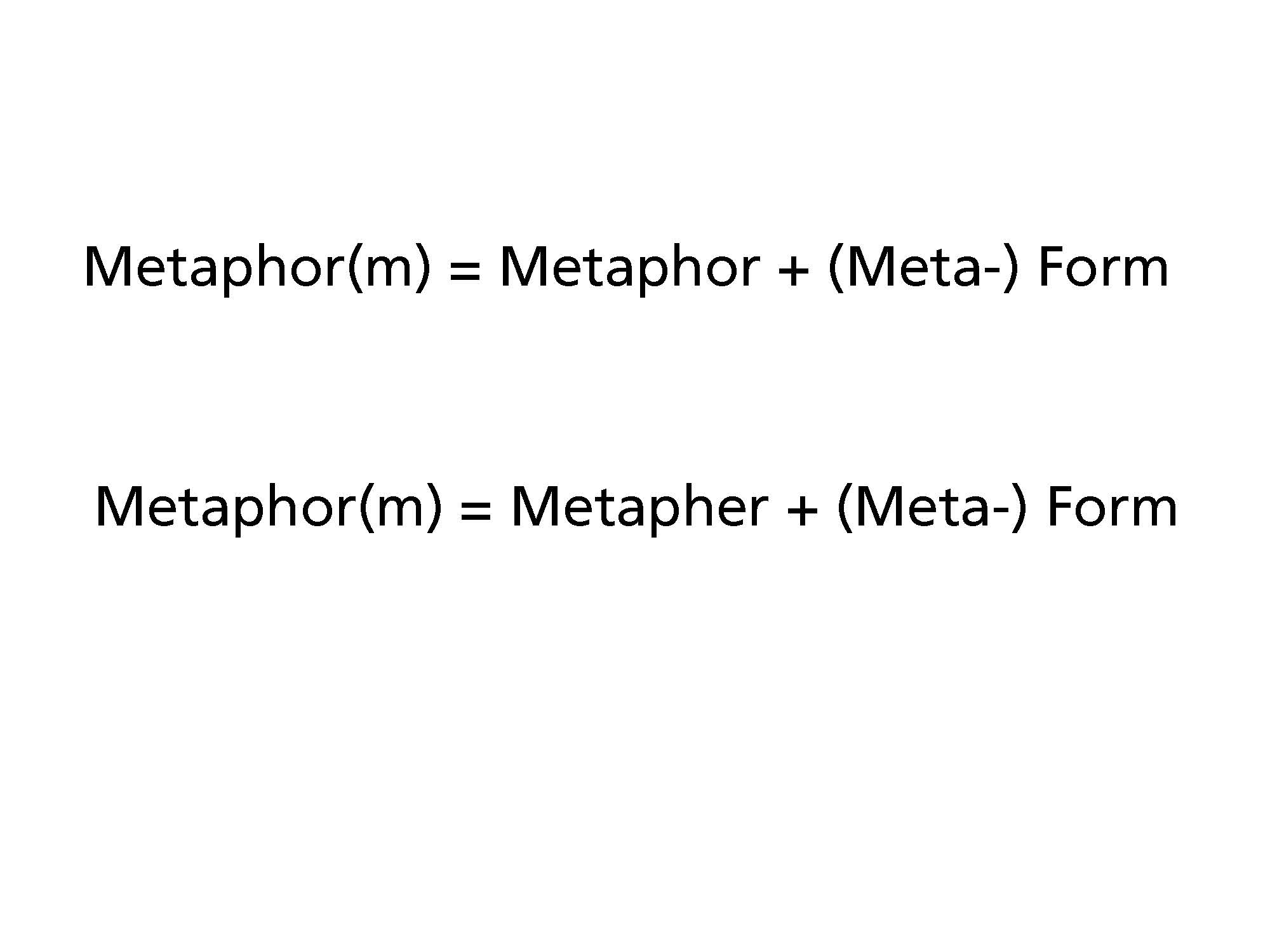Metaphor(m) presentation slide 3